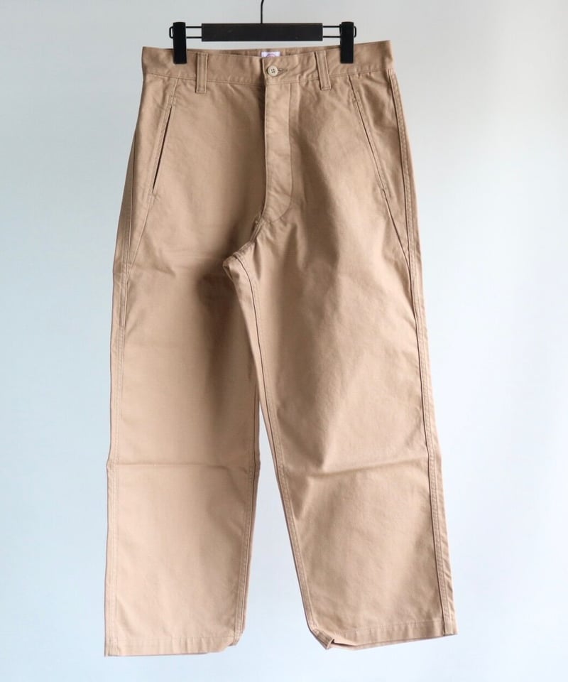 CRANK PROJECTS　ファットパンツ　コットンサージ　ベージュ　38 クランクプロジェクツ【CRANK PROJECTS】コットンサージ