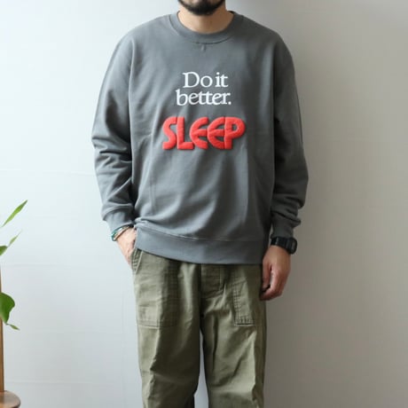 UNISEX / modem design / Messege Logo Sweat -Do it better SLEEP- / M-2310055