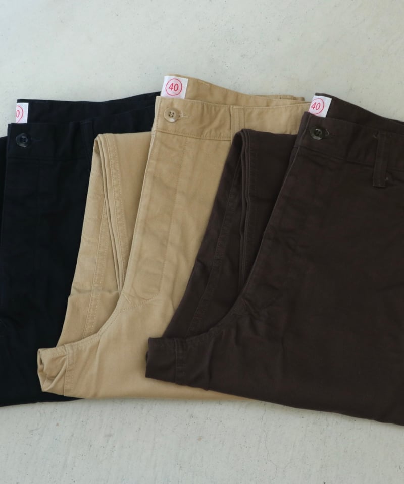 CRANK PROJECTS　ファットパンツ　ブラウン　38 CRANK PROJECTS 綿チノファットパンツ (ブラウン)(太パン)
