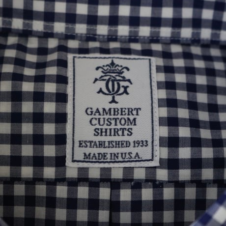 GAMBERT CUSTOM SHIRTS  / B.D SHIRT/ Bengal Stripe & Gingham Check