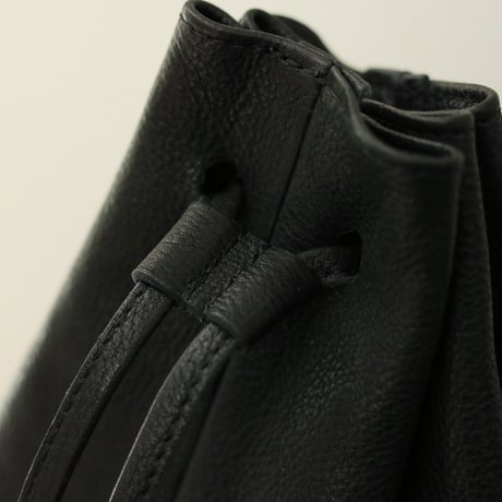 UNISEX / ''LINKS'' ORIGINAL / LEATHER DRAWSTRING BAG (大)