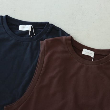 UNISEX / SPINNER BAIT / リブクルーネックベスト ミニ裏毛 / 127MU