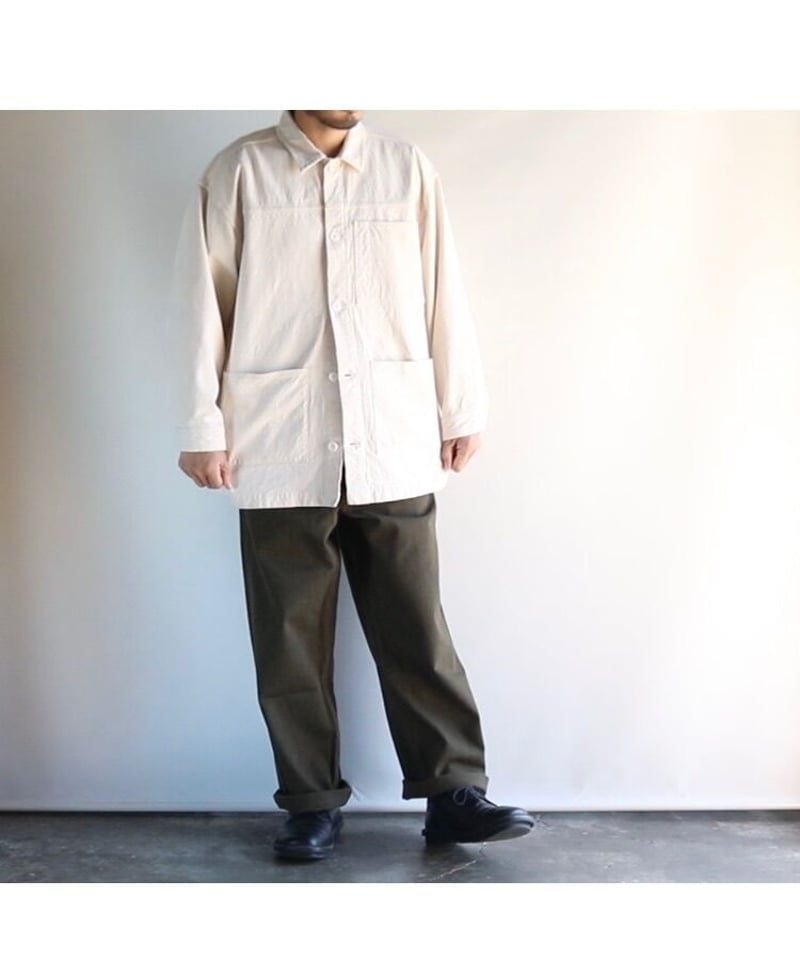SEUVAS 11号帆布カバーオール S オフホワイト SEUVAS SKUNK WORKS / 11号帆布 カバーオール | LINKS ONLIN