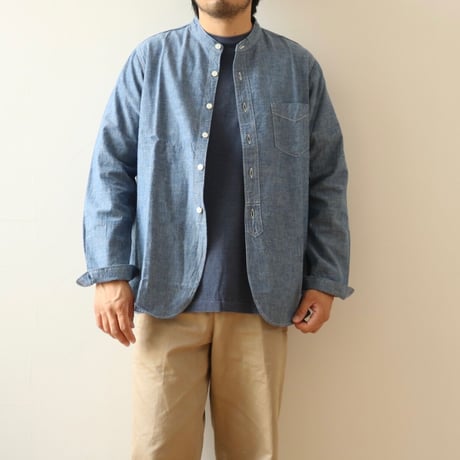 UNISEX / FOB FACTORY / BAND COLLAR SHIRT / F3428