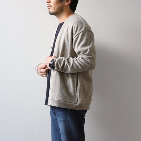 UNISEX / SPINNER BAIT /  リブカーディガン ネップ接結ニット / 212N