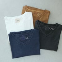 M.I.D.A. / PIGMENT DYED V-NECK TEE / M231502