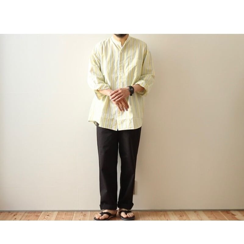 D.C.WHITE / RELAX BAND COLLAR SHIRT / D231666 |