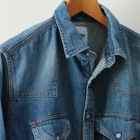 FOB FACTORY / DENIM WESTERN SHIRT / F3506