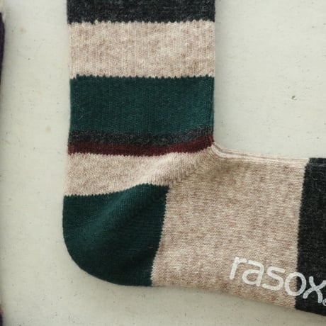 UNISEX / rasox / マルチボーダーウール・クルー / CA152CR03