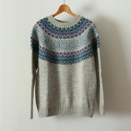Mars Knitwear / BRITISH WOOL FAIRISLE SWEATER