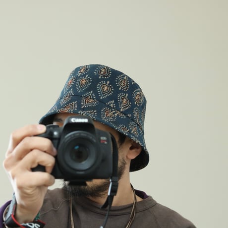 cableami / BLOCK PRINT BUCKET HAT / 006-25SS