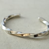 UNISEX / ナバホ族 Bruce Morgan / #6SQ 14K/SS プレーン ツイスト バングル