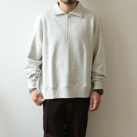 UNISEX / Velva Sheen / RECYCLED L/S HALF-ZIP SWEAT / 162374