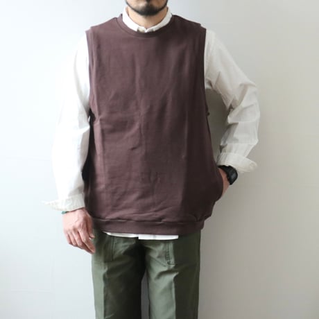 UNISEX / SPINNER BAIT / リブクルーネックベスト ミニ裏毛 / 127MU