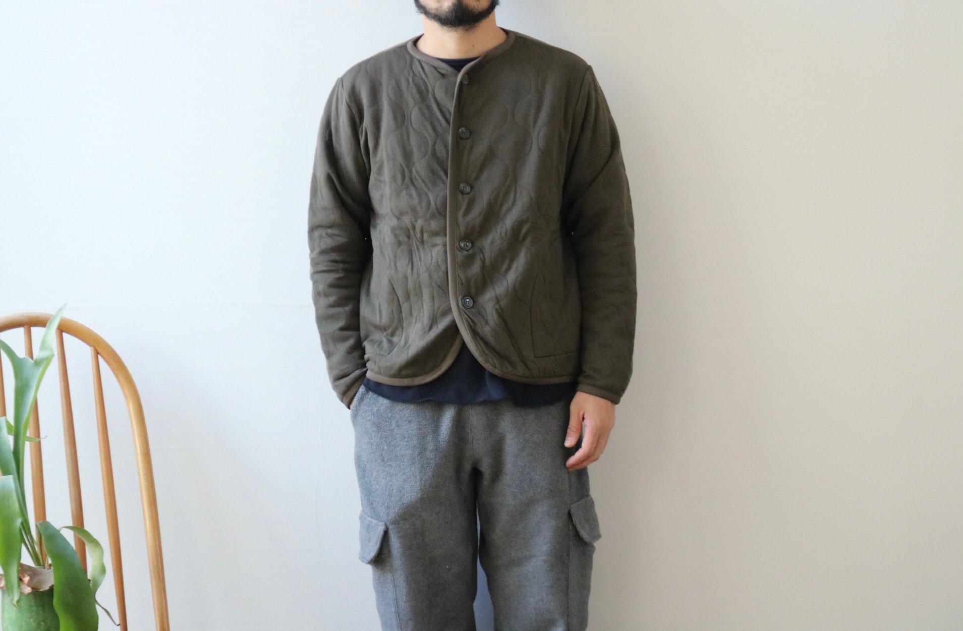 UNISEX / SPINNER BAIT / ライナーカーディガン ミリタリーキルト / 2