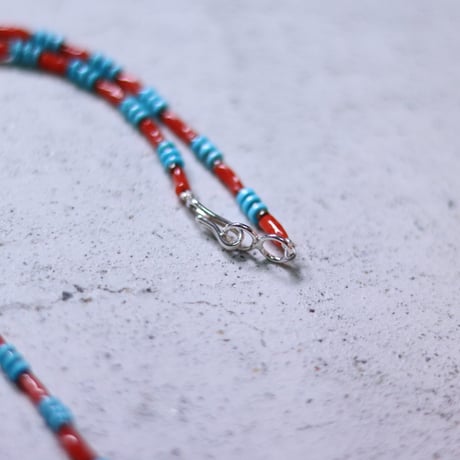 UNISEX / Coral&Turquoise ネックレス