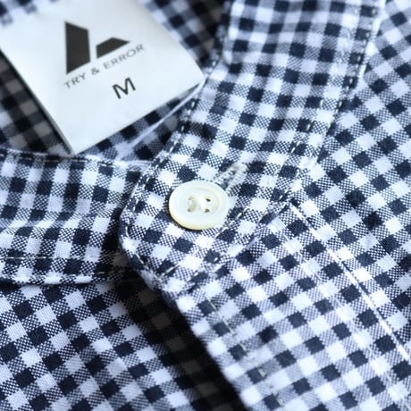 TRY & ERROR / STAND COLLAR SHIRT GINGHAM CHECK