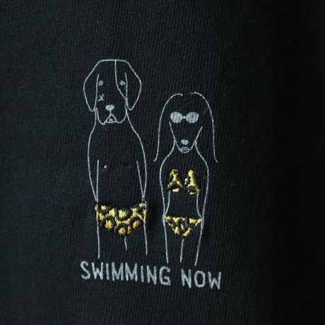 UNISEX / modem design / USA cotton Tee ''swimming now'' / M-2301058