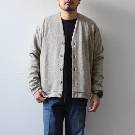 UNISEX / SPINNER BAIT /  リブカーディガン ネップ接結ニット / 212N