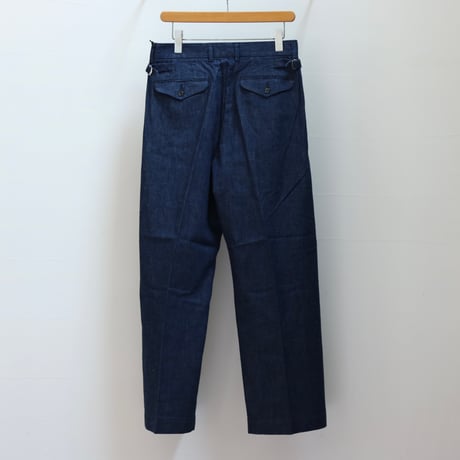 FRAIZZOLI / 1 PLEAT SEEMLESS SLACKS DENIM / FR251LD14011