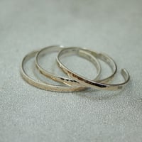 UNISEX / ナバホ族 Bruce Morgan / 1/4 14K チゼル プレーン バ