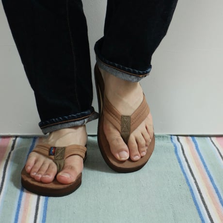 RAINBOW SANDALS / DOUBLE LAYER LUXURY LEATHER / 302ALL00