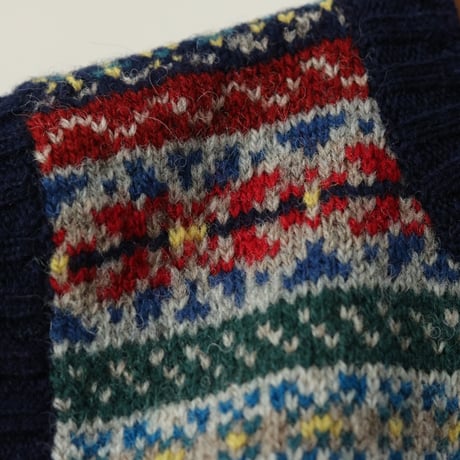 UNISEX / Jamieson's / ALL OVER FAIR ISLE CREW NECK VEST / MK176C
