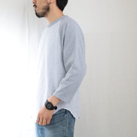UNISEX / WALLA WALLA SPORT / 3/4 BASEBALL TEE ASH 2-TONE