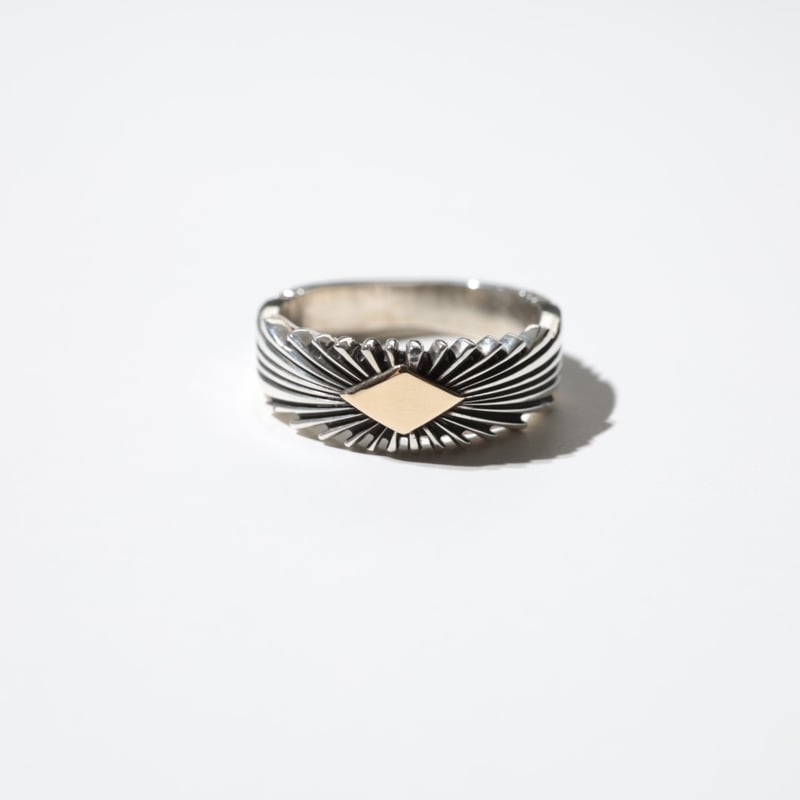 UNISEX / ナバホ族 Pat Bedonie / 1/4'' 14K サンバースト リン