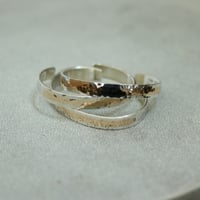 UNISEX / ナバホ族 Bruce Morgan / 1/4 14K チゼル プレーン バ