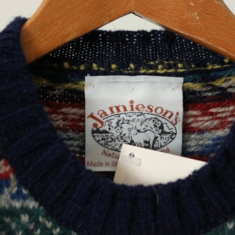 UNISEX / Jamieson's / ALL OVER FAIR ISLE CREW NECK VEST / MK176C