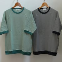SPINNER BAIT / ラグランリブクルーネック五分袖 ヴィンテージボーダー / 136VB