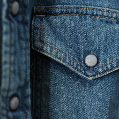 FOB FACTORY / DENIM WESTERN SHIRT / F3506