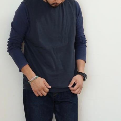 UNISEX / SPINNER BAIT / リブクルーネックベスト ミニ裏毛 / 127MU