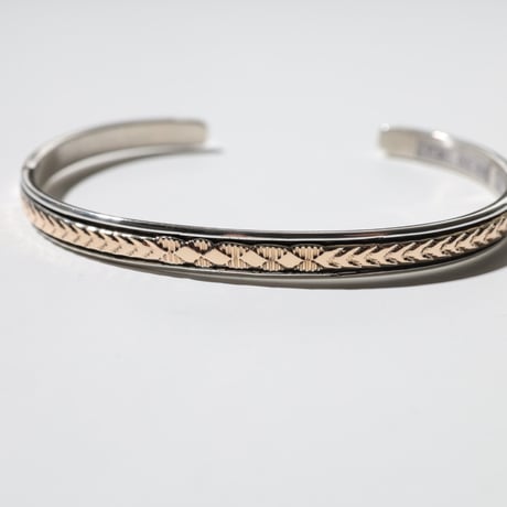 UNISEX / ナバホ族 Bruce Morgan / 1/4'' 14K 4ダイヤ+アロー バングル