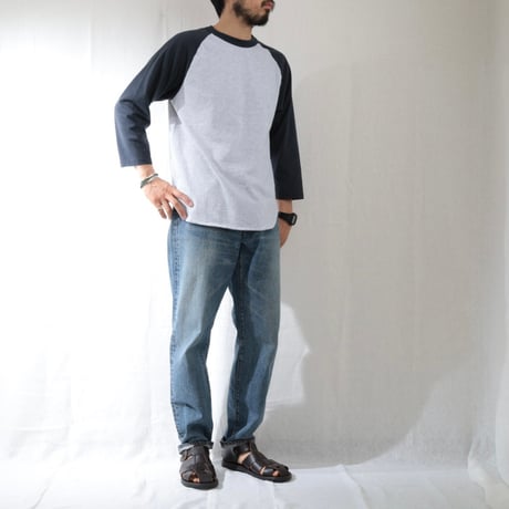 UNISEX / WALLA WALLA SPORT / 3/4 BASEBALL TEE ASH 2-TONE
