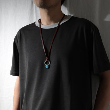クリーク族 Jesse Robbins / キングマン コインシルバー トラベラーペンダント