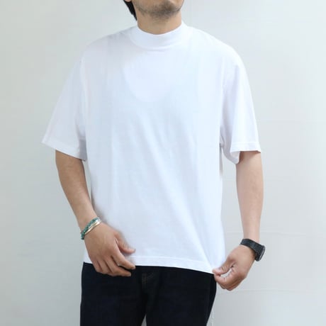 UNISEX / LOS ANGELES APPAREL / OVERSIZED SHORT SLEEVE HIGH MOCKNECK T-SHIRT / 1825GD