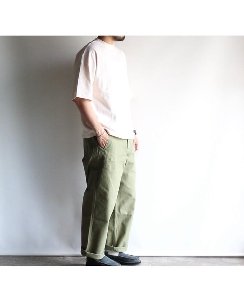 か*の様 CRANK PROJECTS　ファットパンツ　ベージュ　40 CRANK PROJECTS クランクプロジェクツ｜綿ギャバ ファットパンツ