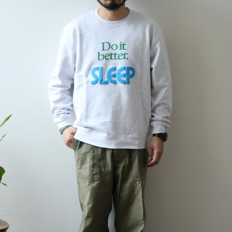 UNISEX / modem design / Messege Logo Sweat -Do it better SLEEP- / M-2310055