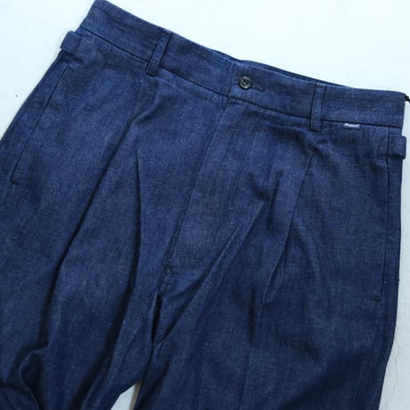FRAIZZOLI / 1 PLEAT SEEMLESS SLACKS DENIM / FR251LD14011