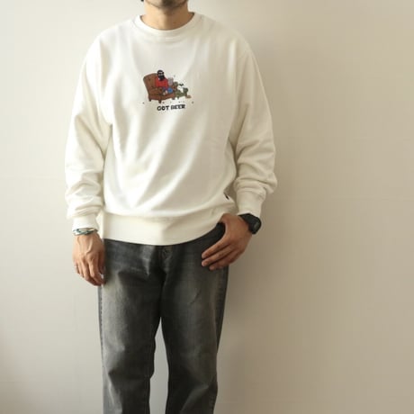 UNISEX / modem design / L/S Crew Sweat ''GOT BEER'' / F-23051553