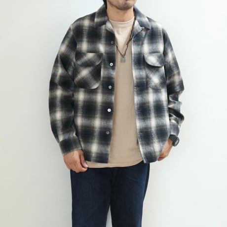 FOB FACTORY / NEL OPEN COLLAR SHIRT / F3505