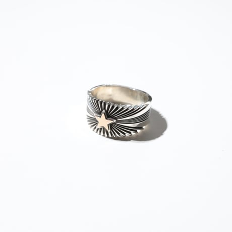 UNISEX / ナバホ族 Pat Bedonie / 1/2'' 14K スターバースト リング