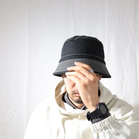 cableami / organic cotton Herringbone BUCKET HAT / 005-26SS