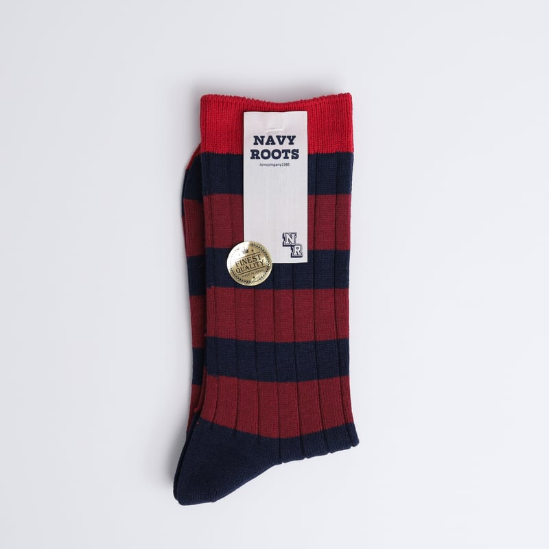 NAVY ROOTS / リブボーダーソックス / NR-SC23-02-4 | LINKS