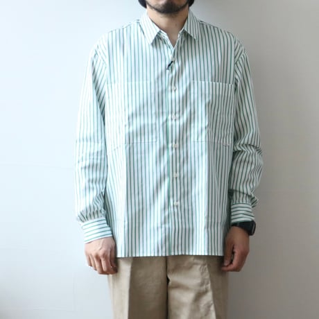 UNISEX / amne / PIMA STRIPE covered shirts / amn-SH-043