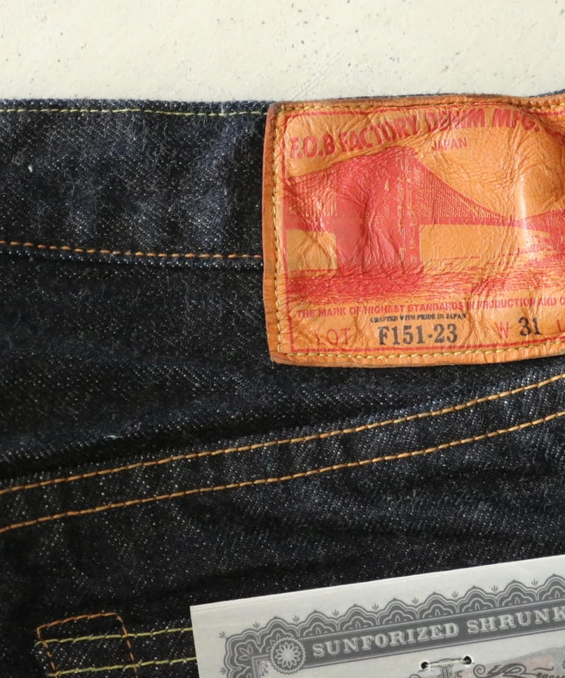 未使用新品　FOB FACTORY F151-23 セルビッジデニム 30インチ 楽天市場】【10％OFFクーポン対象】FOB FACTORY（FOBファクトリー