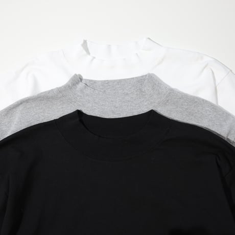 UNISEX / LIFEWEAR / Mock Neck Long Sleeve T-Shirt Draw Cord Custom Wash Tumbler