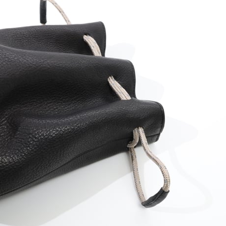 UNISEX / ''LINKS'' ORIGINAL / LEATHER×CRAFT ROPE DRAWSTRING BAG (中)